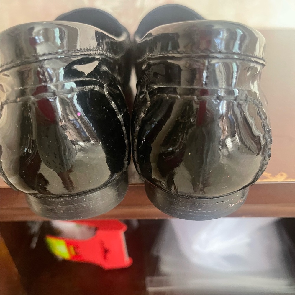 COLE HAAN BLACK PATENT LEATHER BUCKLE LOAFERS SIZE 8.5 - Picture 5 of 9